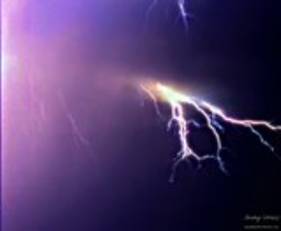 A massive lightning strike.