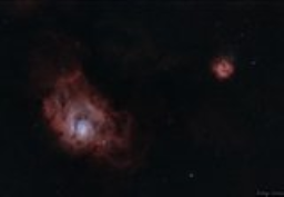 A fresh look at old data that captured both the Lagoon and Trifid in the same field of view.