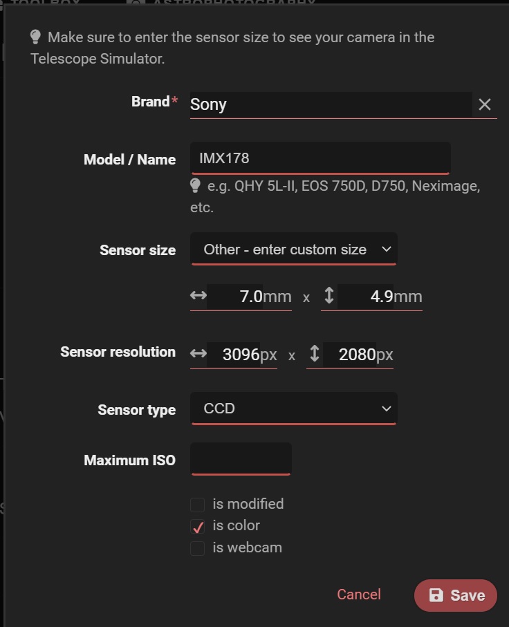 Sensor details