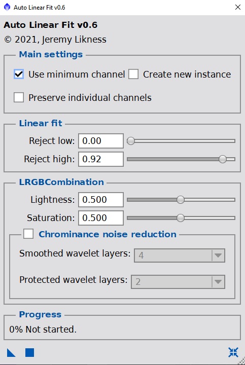 Auto-Linear Fit Dialog