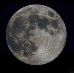 The November full moon is known as the Beaver moon. To create this image, I captured several hundred images with my Celestron Universe #EdgeHD 9.25 scope at 1.635 meters focal length. I used a ZWO ASI #asi294mmpro cooled camera in a mode that captures 8k x 5k images. The magnification was so high that I had to do a mosaic. I imaged the top 4/5ths with red, green, and blue filters, then the same with the bottom. I aligned the top and bottom and blended them for each filter, then aligned the full disk for red, green, and blue to produce a color image. Here it is!