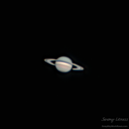 A look at Saturn through a 2.5x PowerMate to provide more magnification.