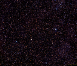 Cassiopeia is a very busy piece of sky. The constellation is easy to find with its distinctive 'W' shape. I just missed one of the main stars but captured the colorful variety of background stars and even some nebulosity in several areas.