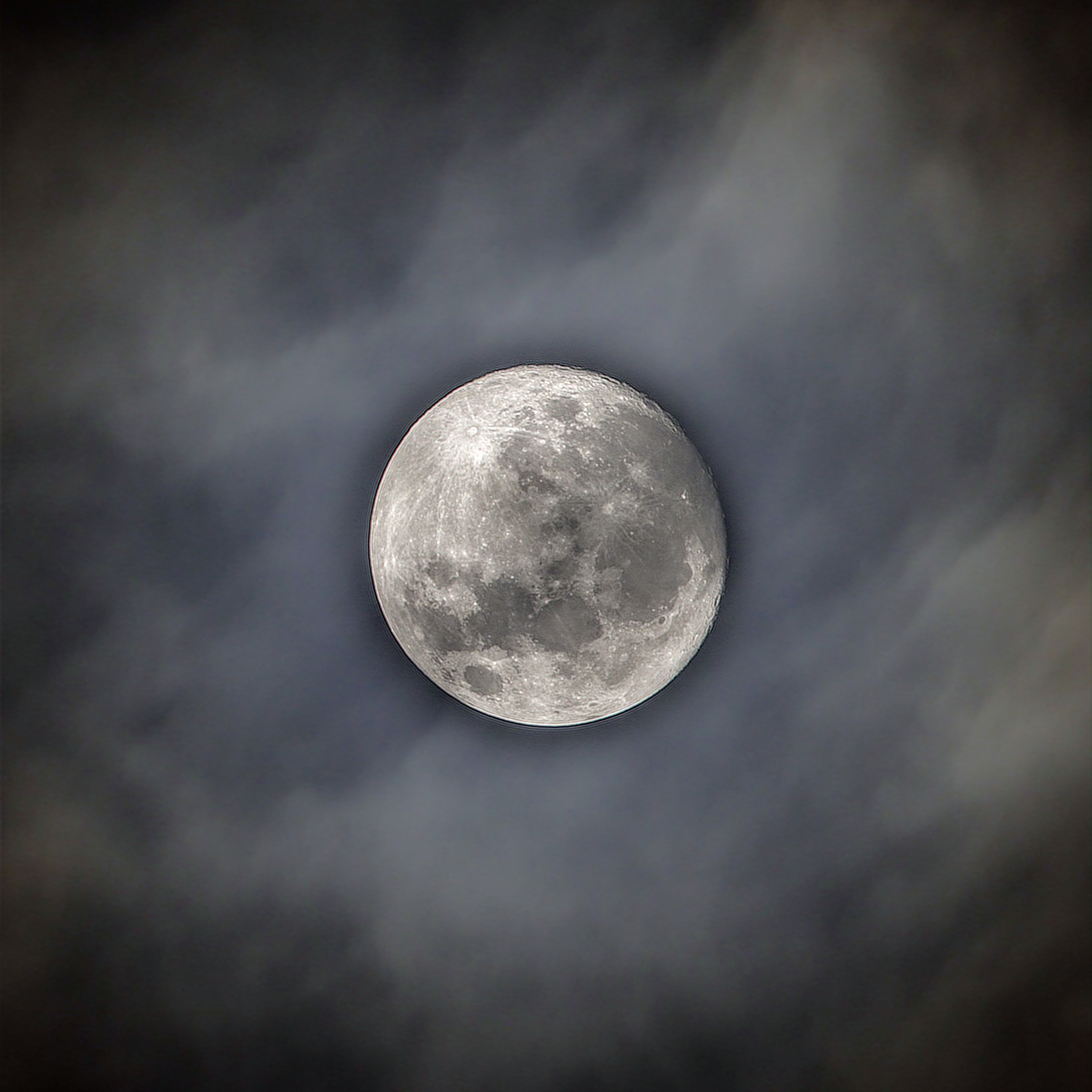 A cloudy moon in Newport shot with William Optics Redcat 71
