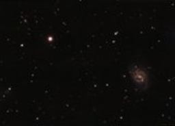 Galaxy season calls for a galaxy party. In this frame, the 'Lost Galaxy of Copeland' or NGC4535 is the beautiful spiral. The 'large star' is HD109270 (invisible to the naked eye), and upper left hosts lenticular galaxy NGC4518. You can see several other galaxies 'hanging around.'