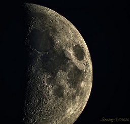 A half moon imaged in color with the Celestron EdgeHD.