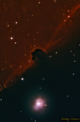 An Optolong L-Extreme filter helped bring out the rich red that gives this deep sky object the lesser known name of Flame Nebula.
