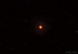 This massive beacon in the night sky on Orion's 'shoulder' is a red supergiant with a mass 10 - 20 times that of our own sun. For comparison, if you exchanged the sun for Betelgeuse, the latter would swallow everything from Mercury through Mars to the asteroid belt. Most astronomers agree it is close to supernova +/- 100,000 years.