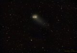 C/2017 K2 (PanSTARR) is a comet discovered around five years ago. It is notable for the amount of activity it exhibited despite being so far from the sun. It is at its brightest from Earth this week at a distance of 'just' 270 million kilometers. When it reaches its closest distance to the sun (perihelion) it will be closer to Mars and less visible. This image shows the superimposed core arcing across the sky for about 30 minutes.