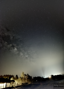 A view of the Milky Way from the Inn at Otter Crest looking Southeast towards Newport.