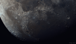 Which way is up? Most of my lunar images are framed using the same orientation they were captured, which is fairly arbitrary when considering the camera can be rotated. This image features a large section of the lunar surface dominated by the crater named Plato.