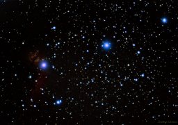 Took ~350 4-second 210mm of Orion's belt: Alnitak (with NGC2024 the Flame Nebula and IC434 the Horesehead Nebula), Alnilam and Mintaka. First pic of 2022!