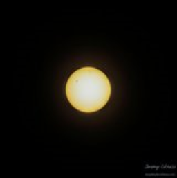 My first ever solar observation using an eclipse filter with my 135mm lens. I successfully captured the sunspots!