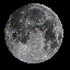 A close shot of the lunar surface.